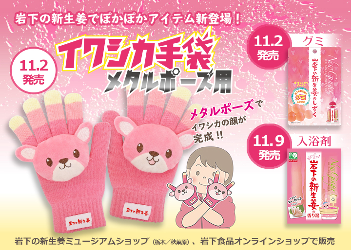 岩下の新生姜でぽかぽか」をテーマにした3商品が新登場！岩下の新生姜