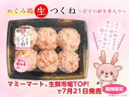 画像：マミーマート、生鮮市場TOP！で『めぐみ鶏生つくね（岩下の新生姜入り）』を7月21日発売