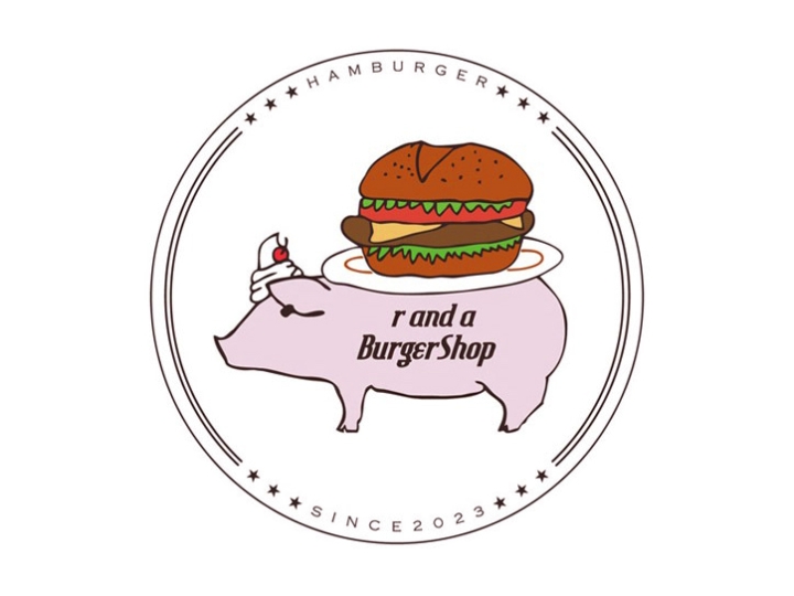 画像：「r and a BurgerShop」ロゴマーク