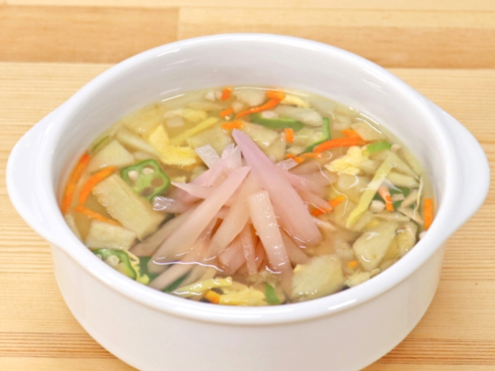 画像：『岩下の新生姜スープ』アレンジレシピ（追い新生姜）
