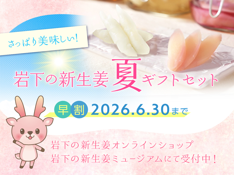 岩下の夏ギフト」を岩下の新生姜オンラインショップと岩下の新生姜